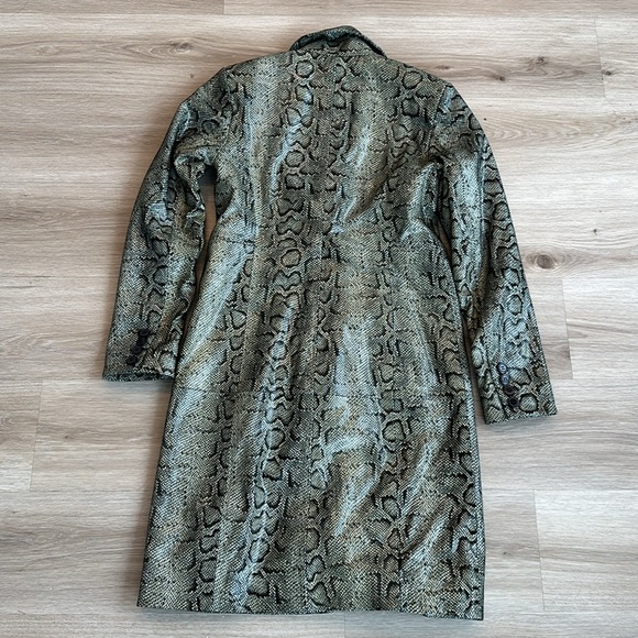 Veda Snake Print Leather Jacket - Black and Gray - Picture 10 of 13